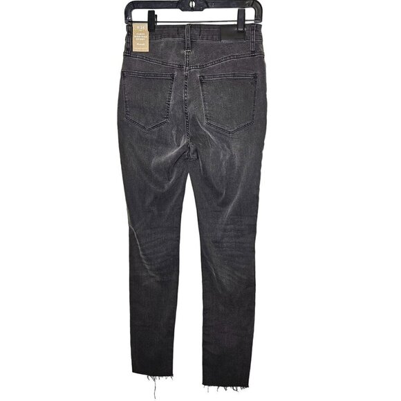 Madewell Curvy High-Rise Skinny Jeans W26 Black Distressed Denim Size 26 - Picture 7 of 15
